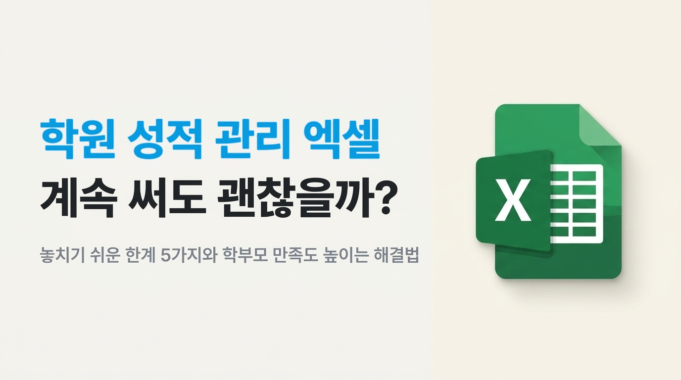 학원 성적 관리, 엑셀 AI만으로 충분할까요?